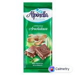 Шоколад молочний Alpinella з арахісом 90г — фото продукту