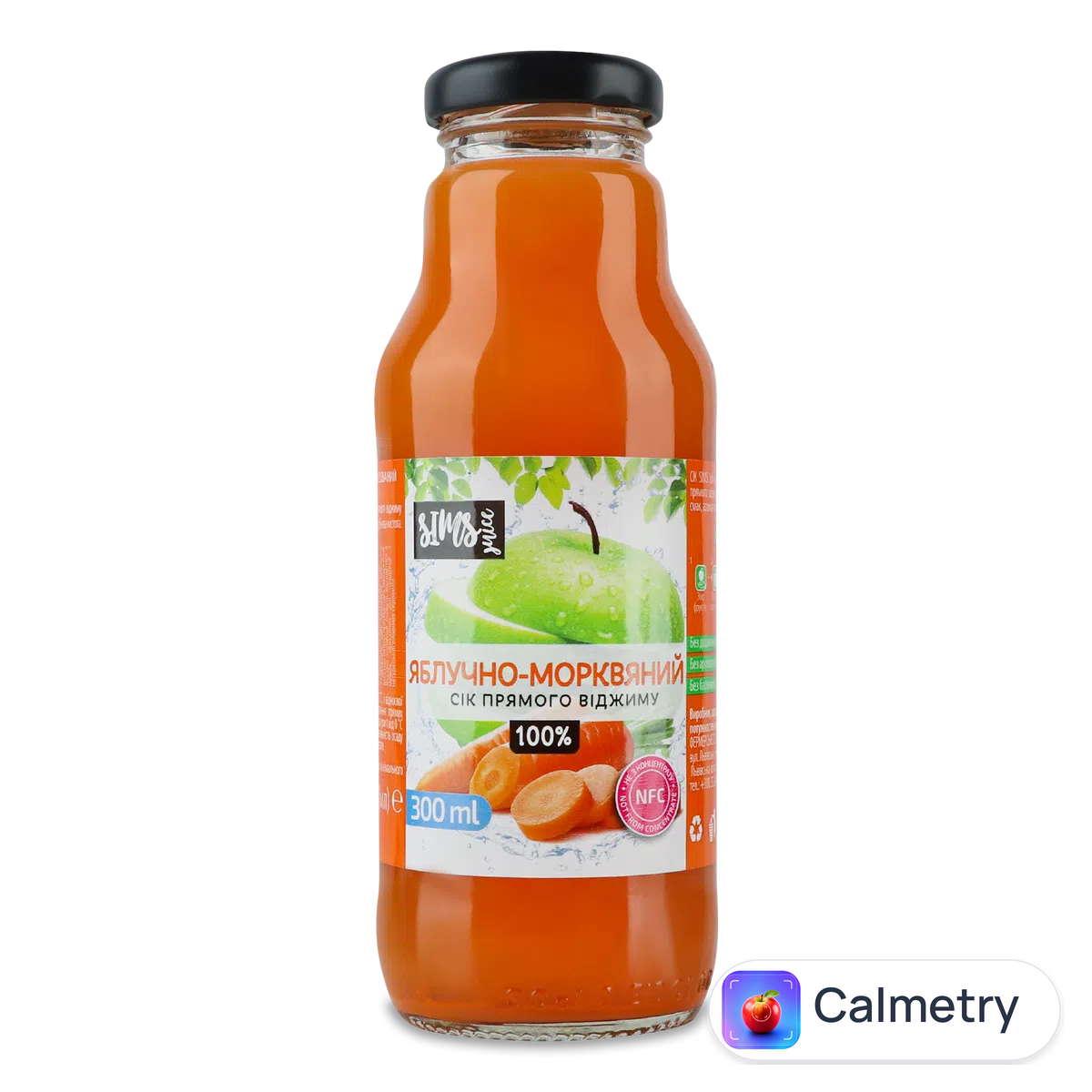 Сік Sims Juice яблучно-морквяний 0,3л
