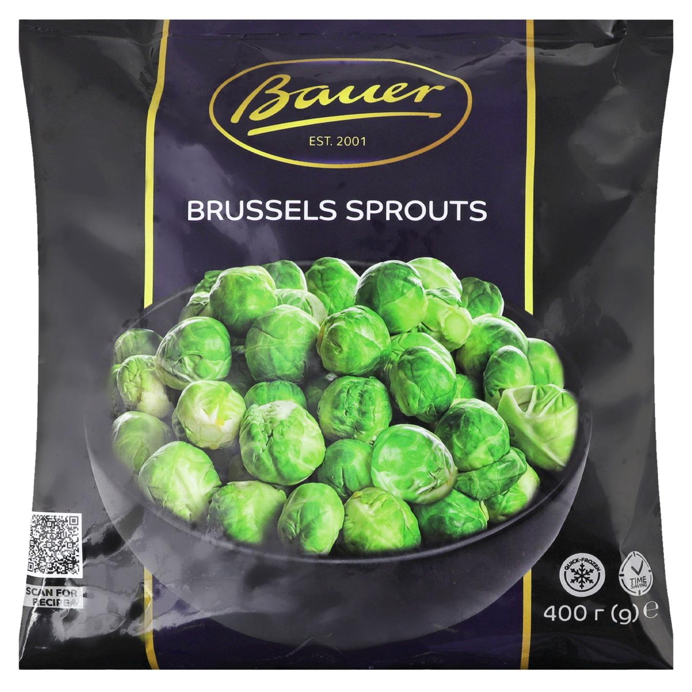Капуста брюссельська Bauer заморожена 400г — фото продукту