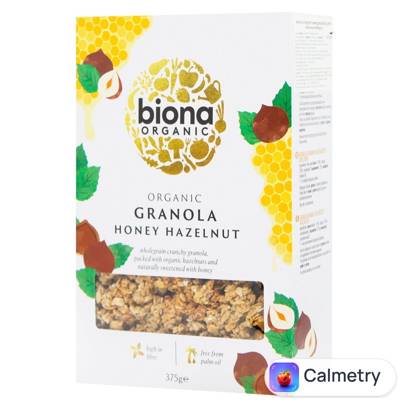 Гранола Biona Organic з медом та фундуком без цукру 375г
