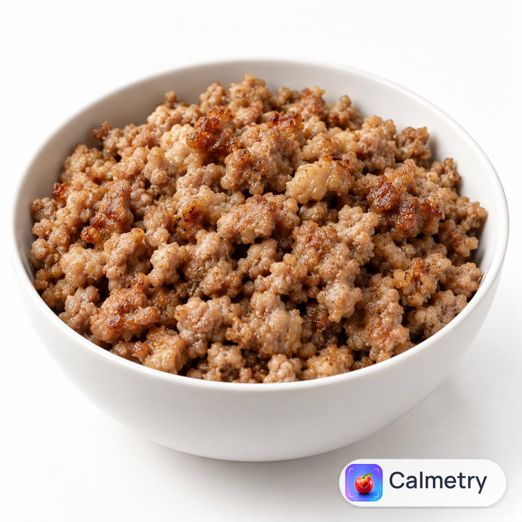 Свинячий фарш 16% жиру, смажений