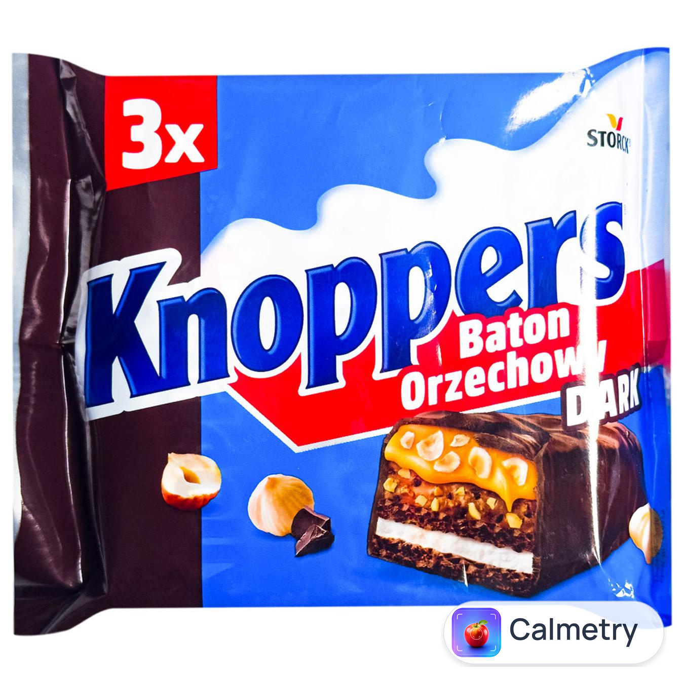 Батончик Knoppers темний з горіхом 3шт х 40г — фото продукту