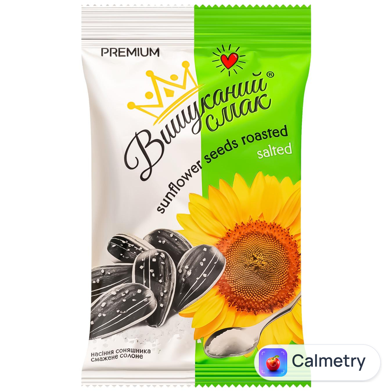 Насіння соняшника Вишуканий Смак Premium смажене солоне 80г — фото продукту