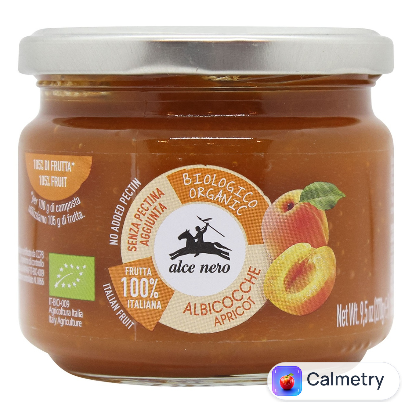 Джем Alce Nero абрикосовий органічний 270г