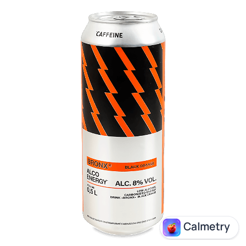 Напій енергетичний Bronx Black orange слабоалкогольний з/б, 0,5л