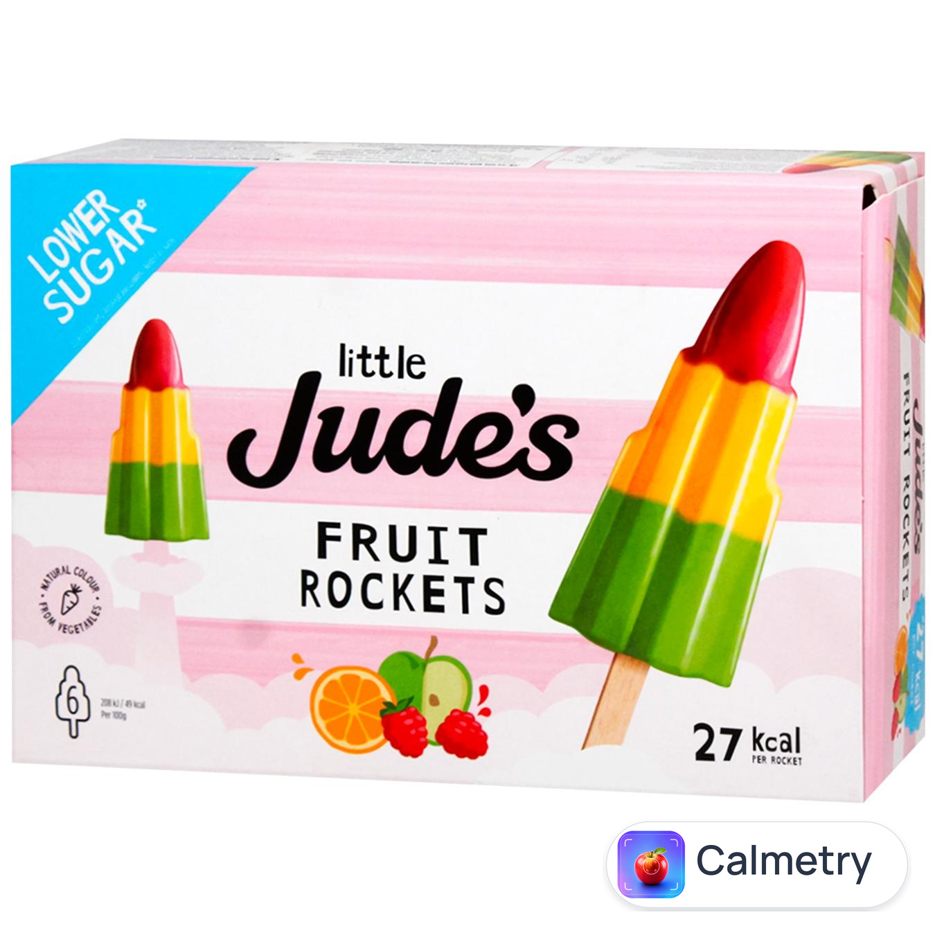 Морозиво Jude's Fruit Rockets Сорбет фруктовий 6х55мл