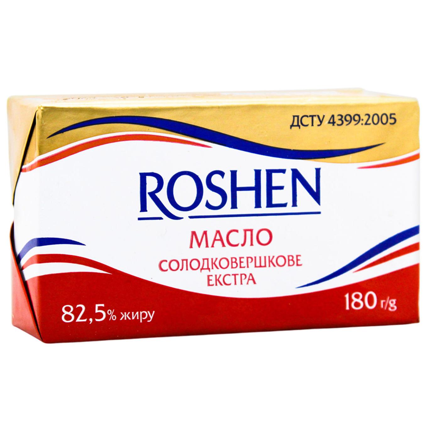 Масло Roshen Селянське солодковершкове 82,5% 180г — фото продукту