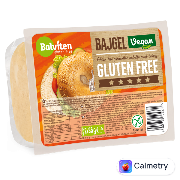 Булочки без глютену круглі Бейгл з насінням кунжуту Balviten 170 г
