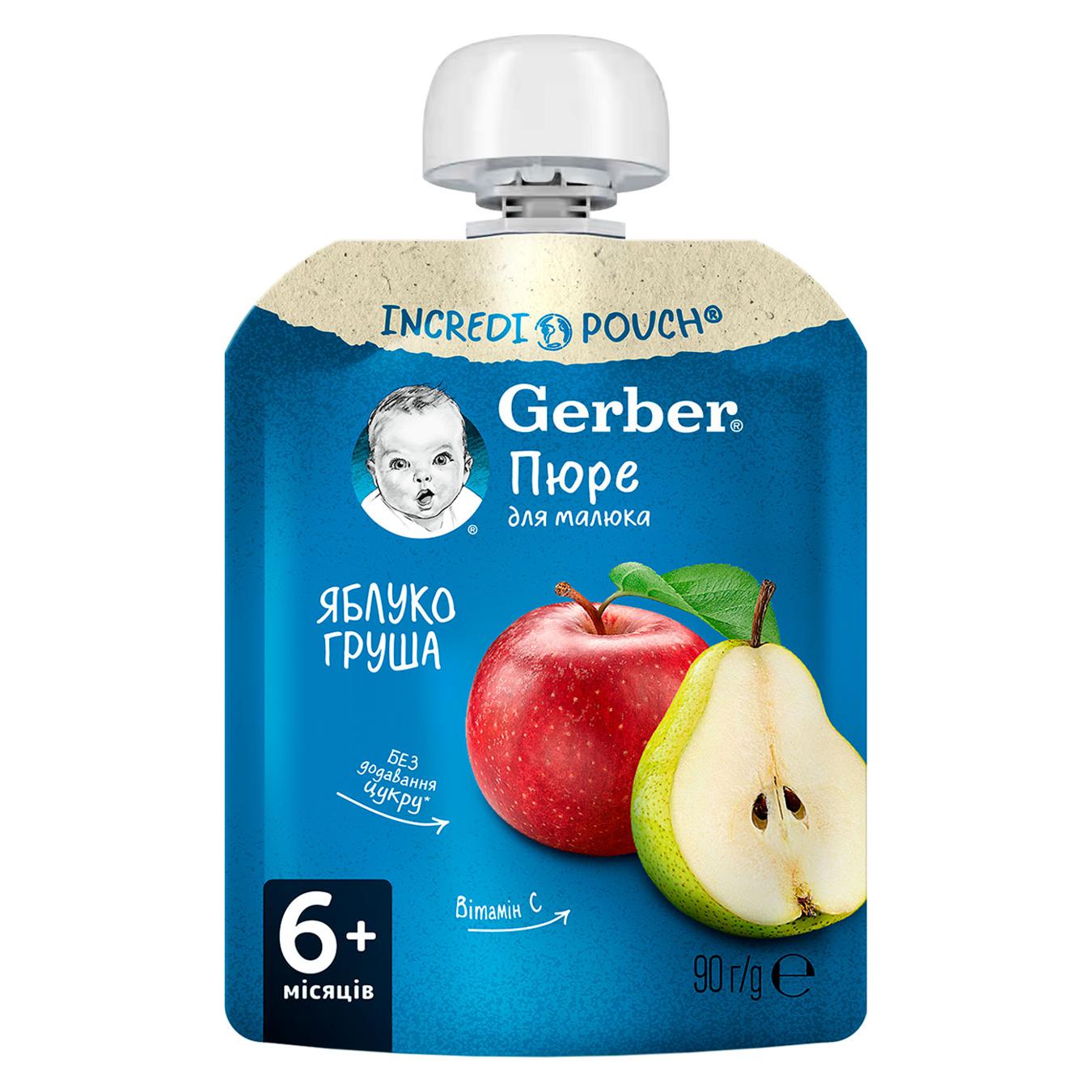 Пюре Gerber Яблуко груша 90г — фото продукту