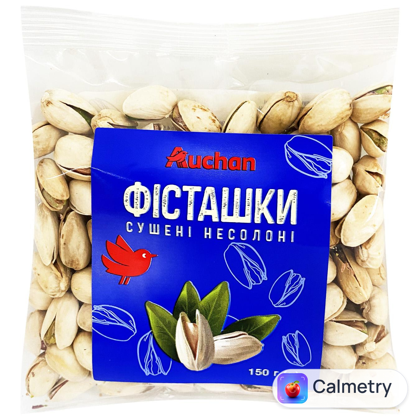 Фісташки Auchan сушені несолоні 150г