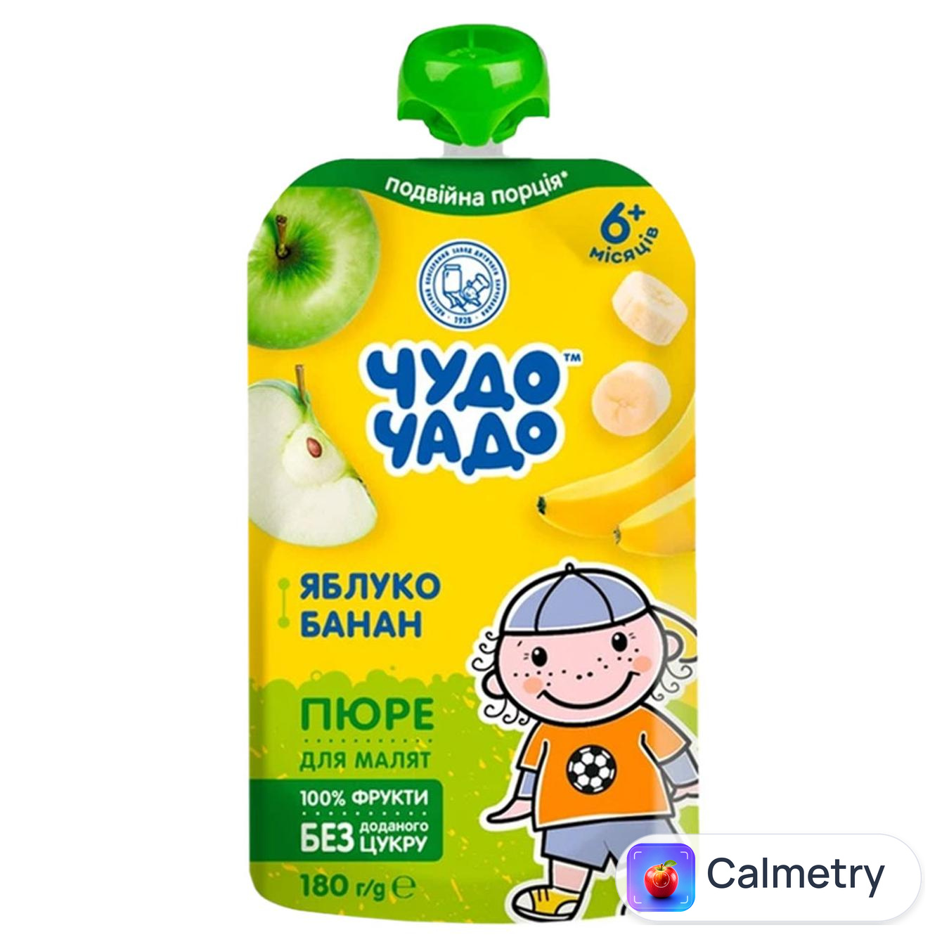 Пюре Чудо-Чадо Яблуко-банан без цукру для дітей з 6-ти місяців 180г — фото продукту