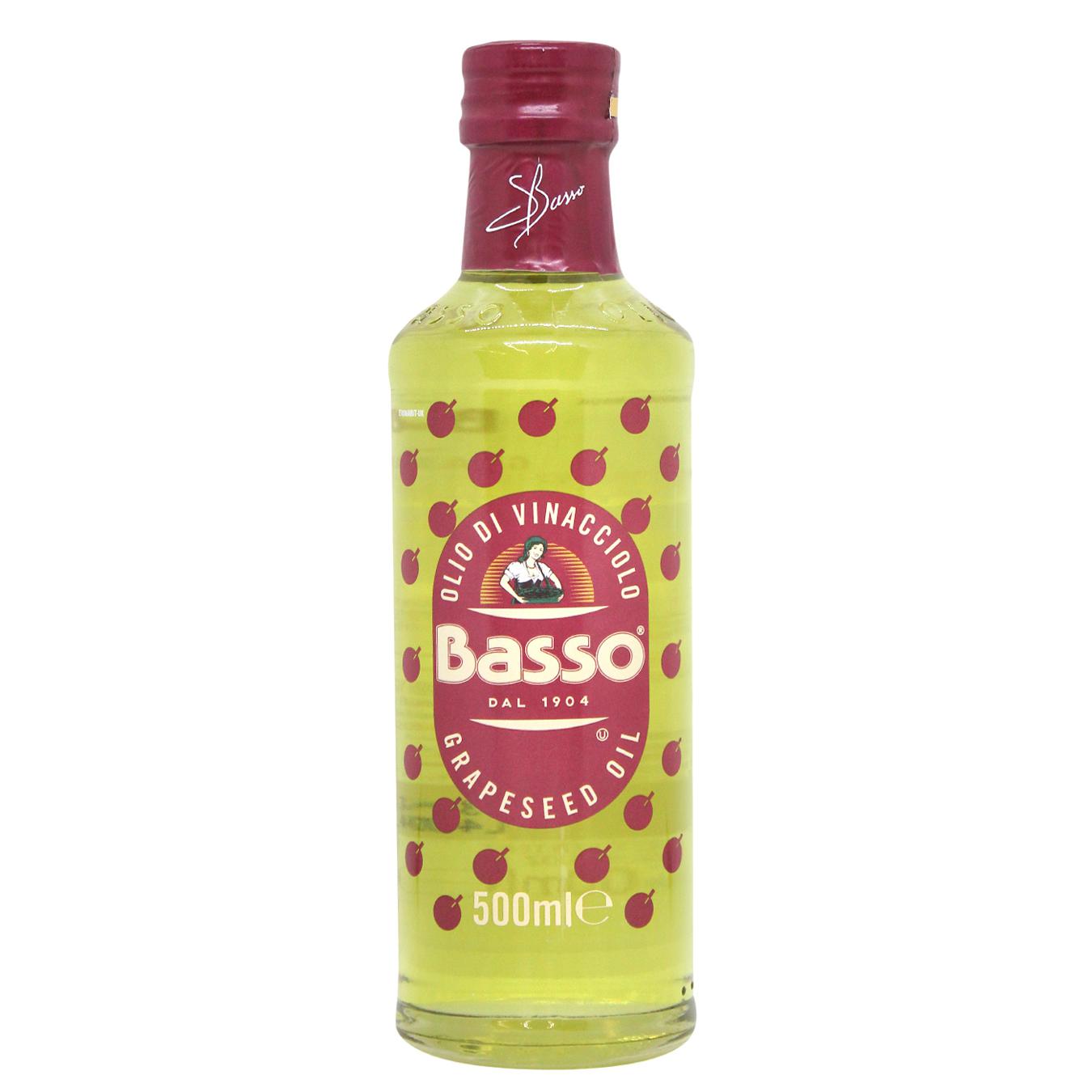 Олія з виноградних кісточок Basso 500мл — фото продукту
