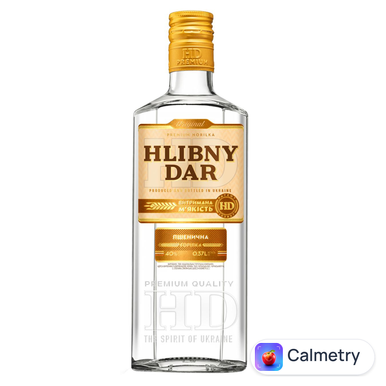 Горілка Hlibny Dar Пшенична 40% 0,37л — фото продукту