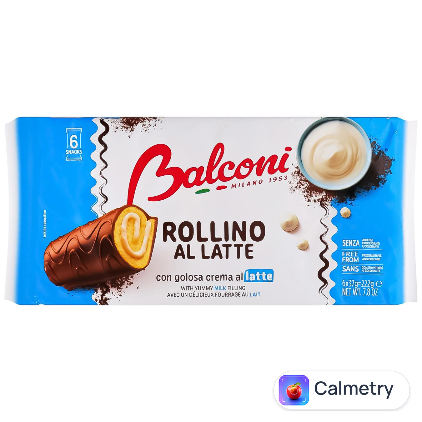 Рулети Balconi Rollino міні з молоком 6шт*37г