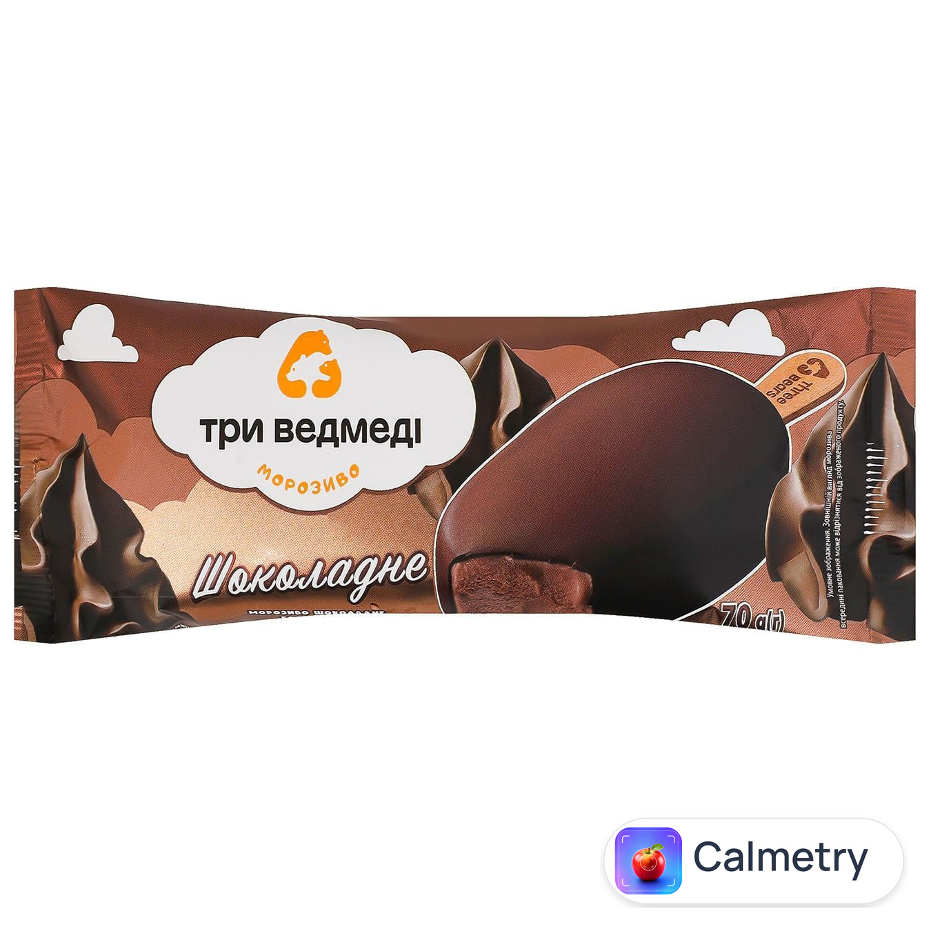 Морозиво Три Ведмеді Шоколадне в глазурі 70г