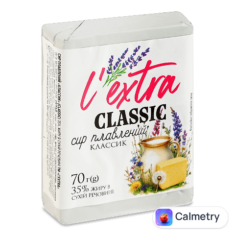 Сир плавлений L'extra Classic 35%, 70г