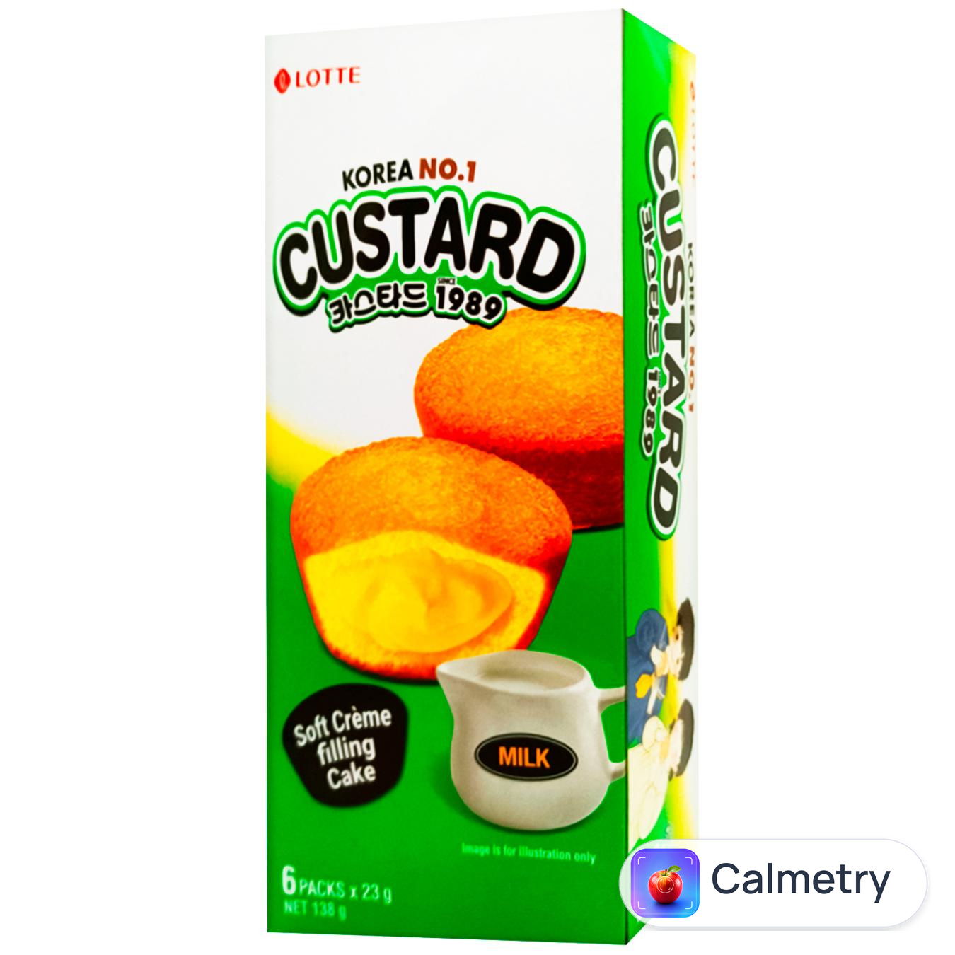 Кекс Lotte Custard з заварним кремом 138г