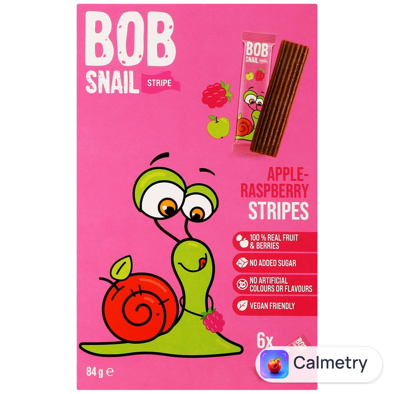 Цукерки Bob Snail Яблучно-малиновий страйп 84г