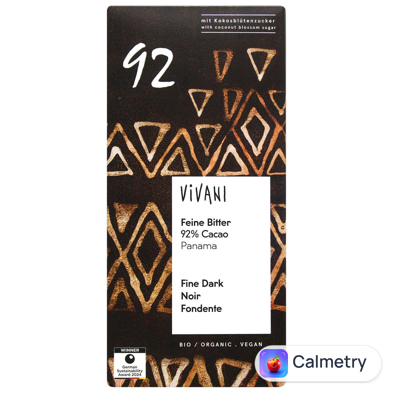 Шоколад чорний Vivani Organic 92% какао 80г