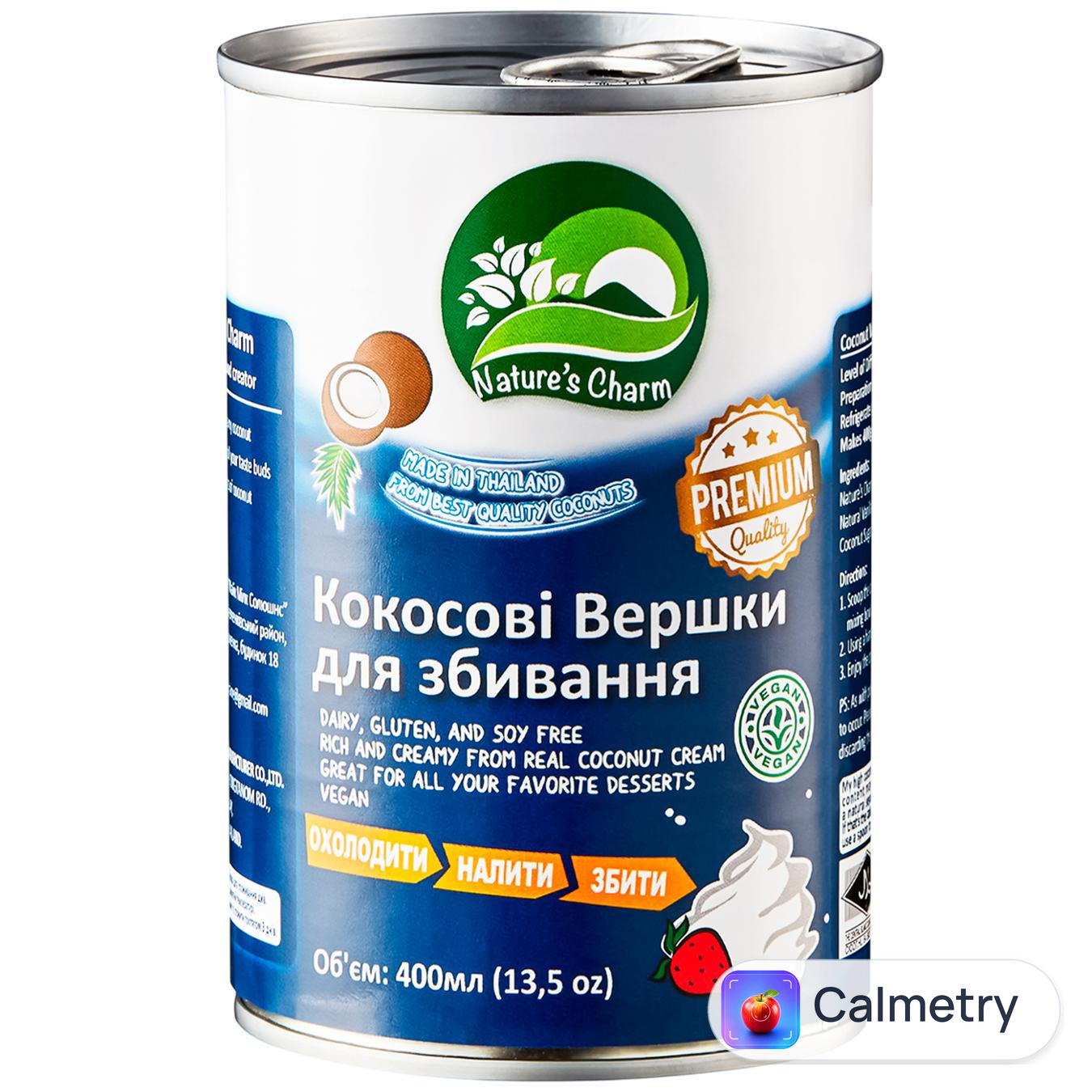 Вершки кокосові Nature's Charm для збивання 0,4л