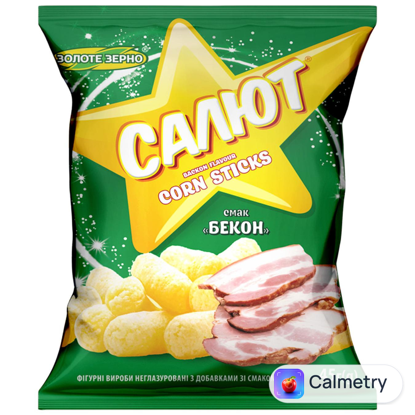 Палички кукурудзяні Салют зі смаком бекону 45г