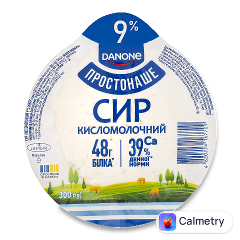 Сир кисломолочний ПростоНаше 9% в/у, 300г