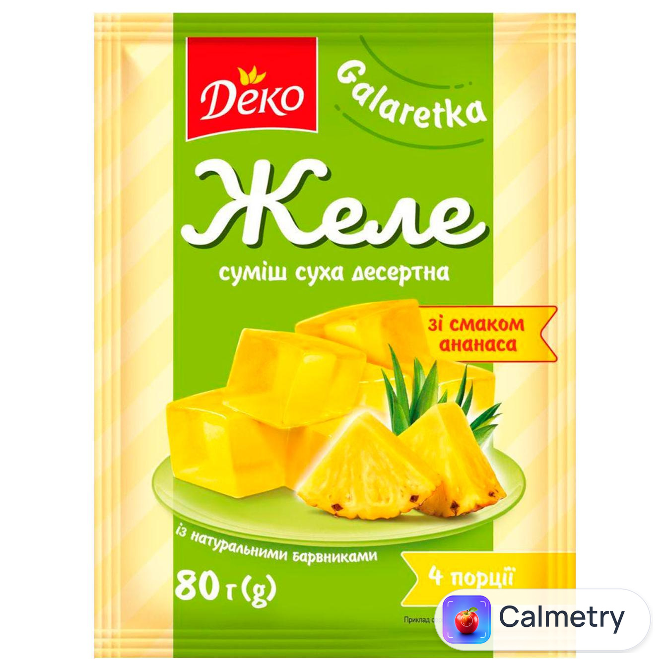 Желе Деко зі смаком ананаса 80г Deko