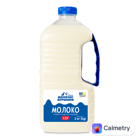 Молоко пастеризоване Молочні вершини 3,2%, 2кг