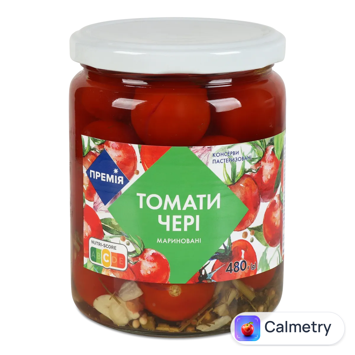 Томати черрі «Премія»® мариновані пастеризовані 480г