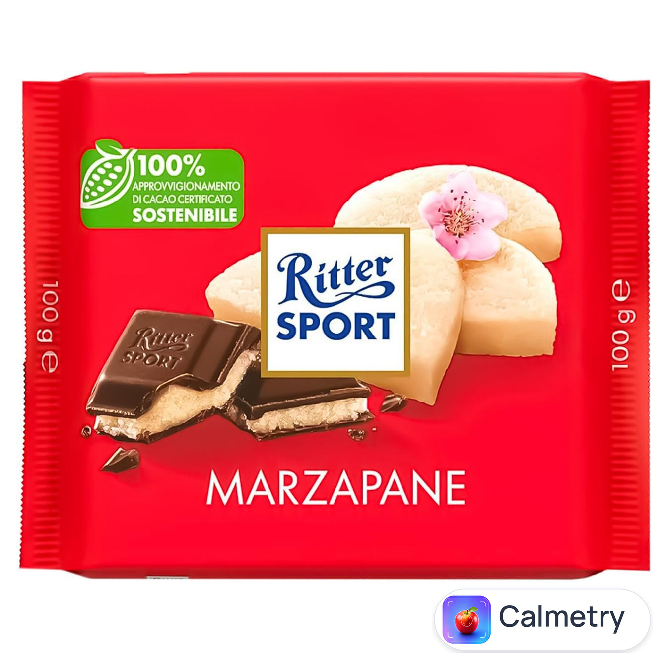 Шоколад чорний Ritter Sport марципан 100г — фото продукту