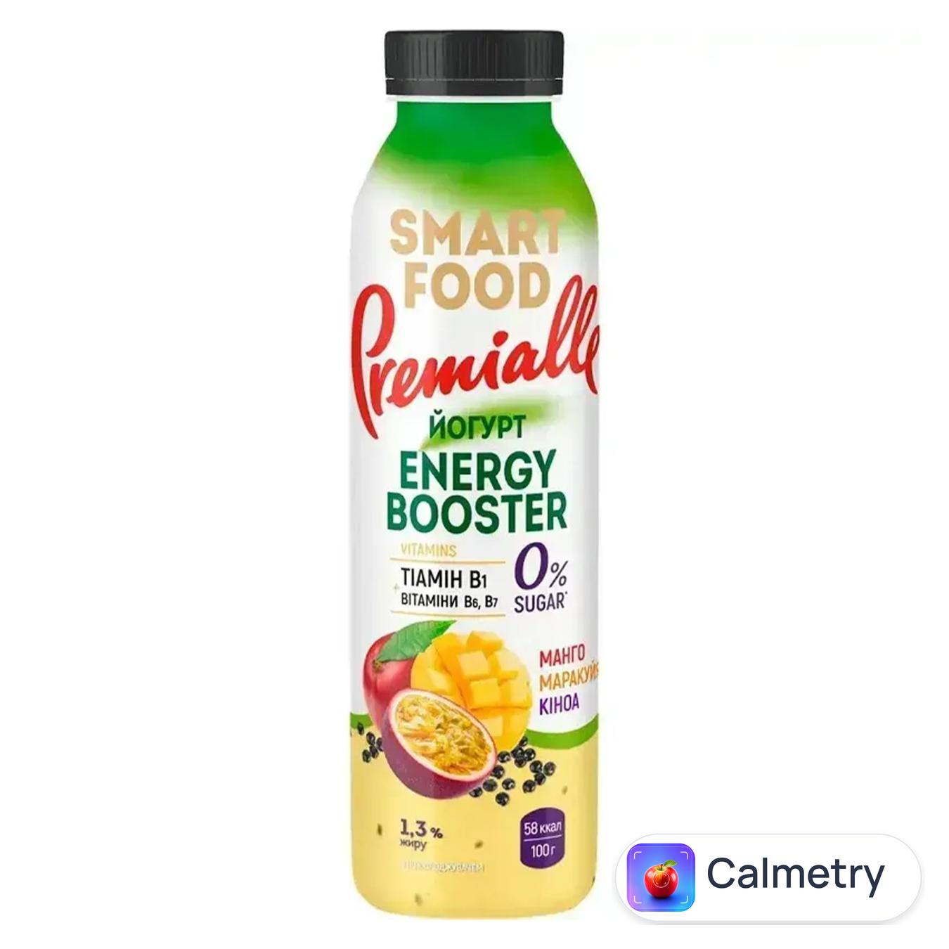 Йогурт Premialle Smart Food Вeauty Booster манго-маракуя-кіноа 1,3% 290г