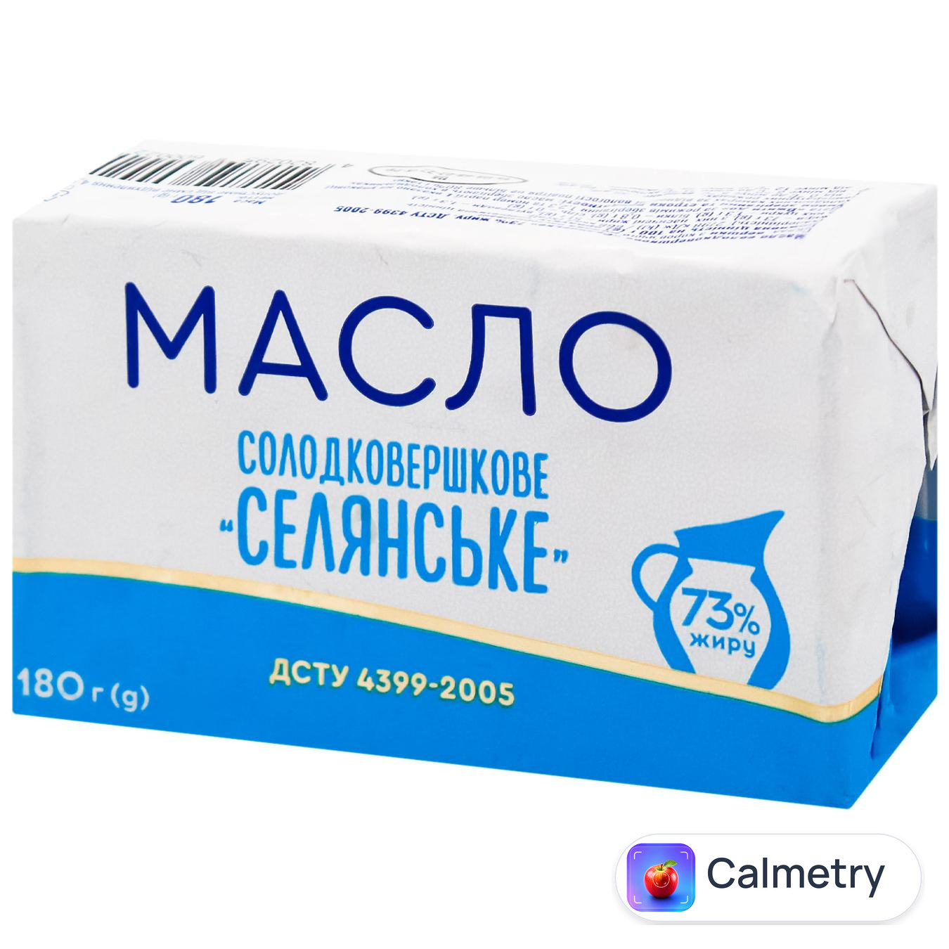 Масло Селянське солодковершкове 73% 180г