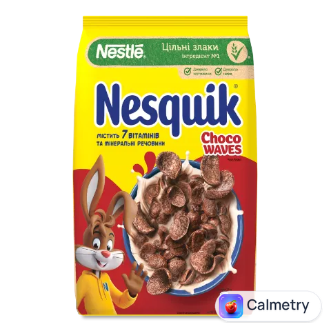 Сніданок сухий Nesquik Choco waves з вітамінно-мінеральними речовинами