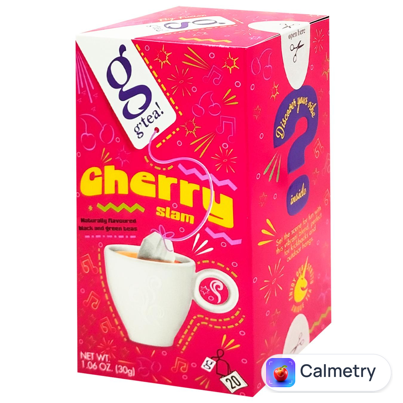 Чай зелений та чорний G'tea! Вишня 1,5г*20шт