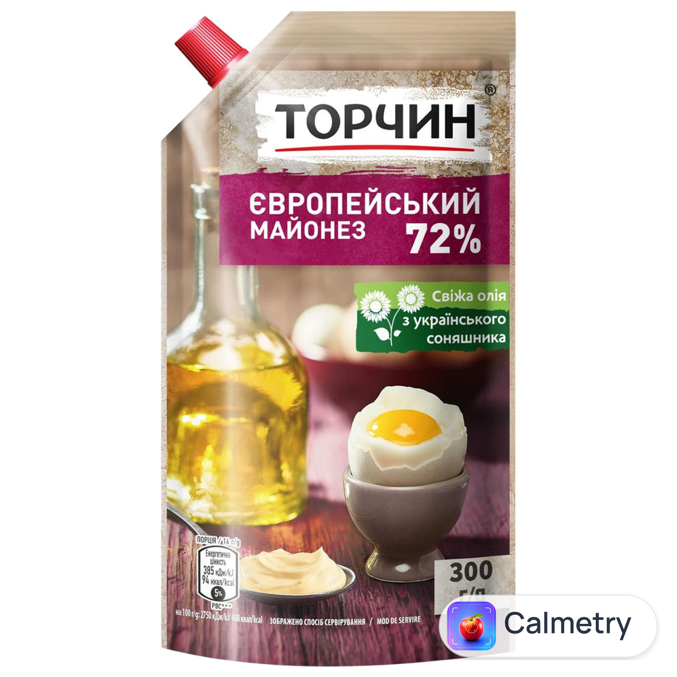 Майонез ТОРЧИН® Європейський 72% 300г — фото продукту