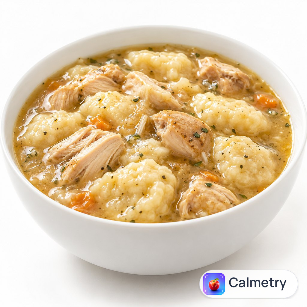 Курка з галушками