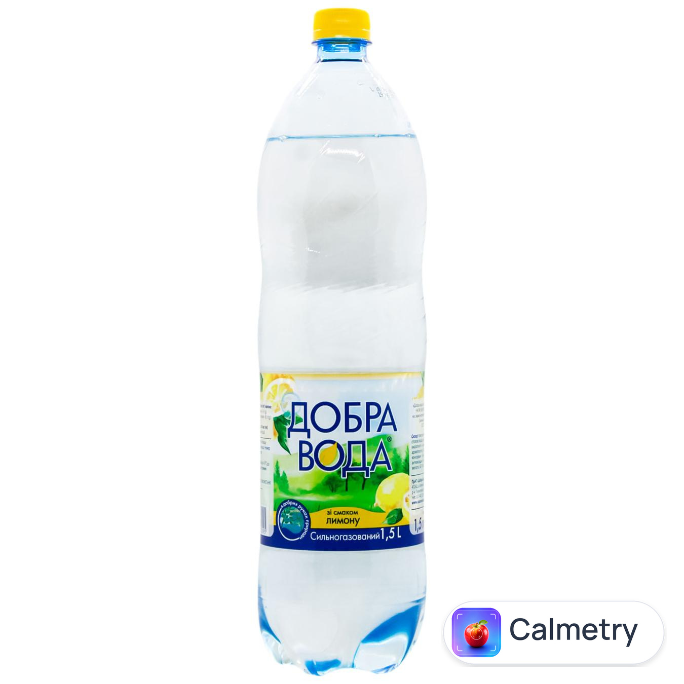 Вода мінеральна Добра Вода зі смаком лимону сильногазована 1,5л