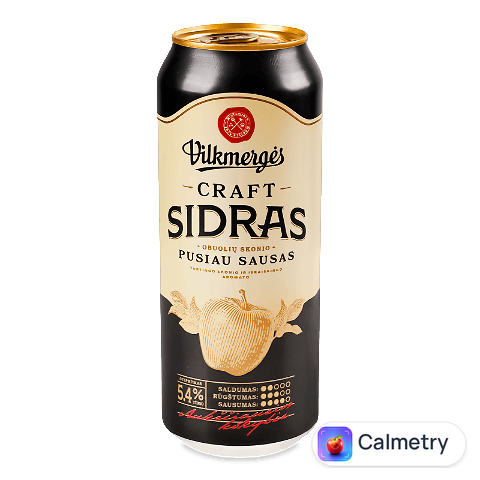 Сидр Vilkmerges Craft яблучний з/б, 0,5л
