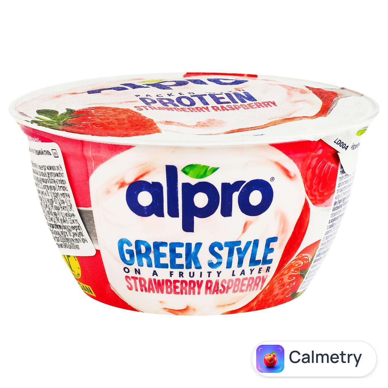 Продукт соєвий Alpro Грецький стиль з полуницею та малиною 150г — фото продукту