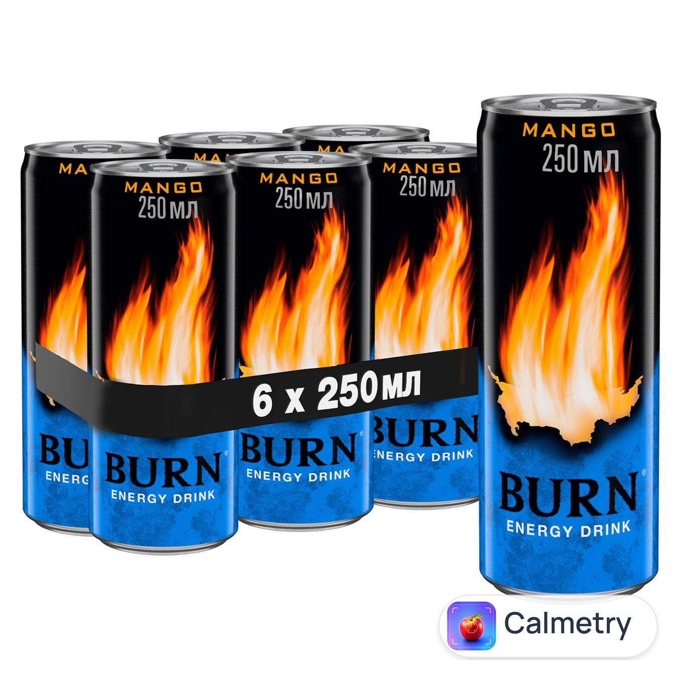 Напій енергетичний Burn Mango 250мл — фото продукту