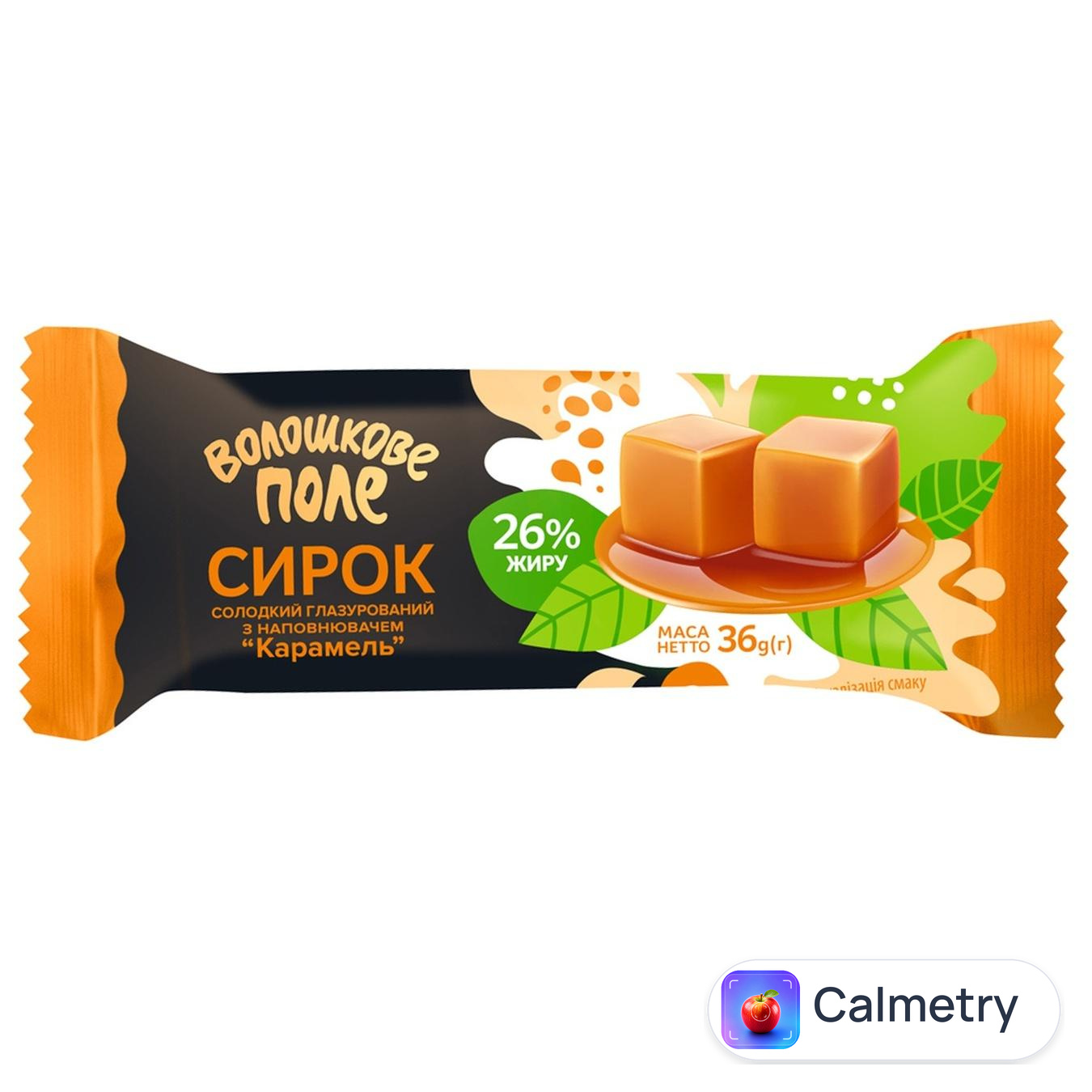 Сирок глазурований Волошкове Поле Карамель 26% 36г — фото продукту