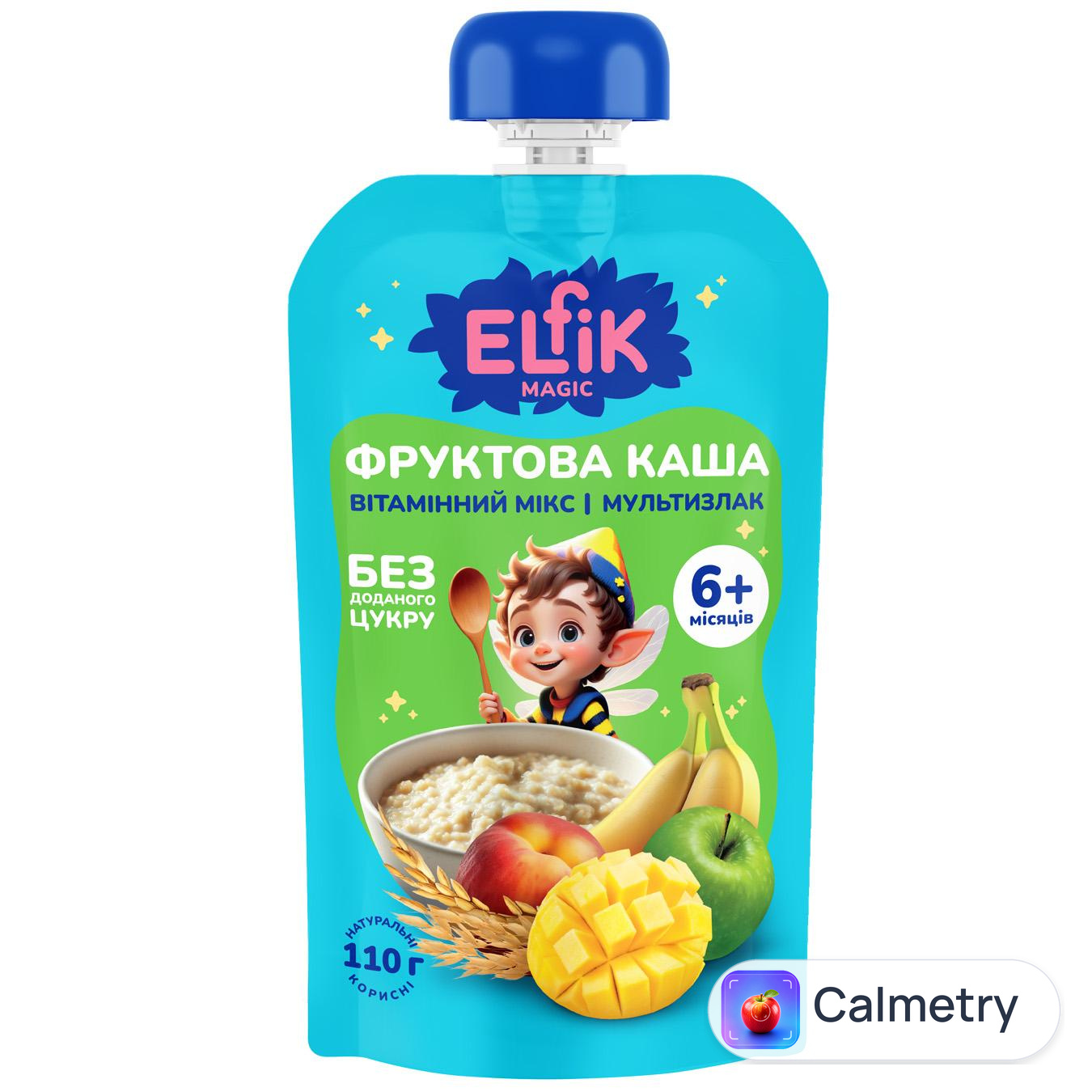 Каша фруктова Elfik Magic Вітамінний мікс-мультизлак від 6 місяців 110г