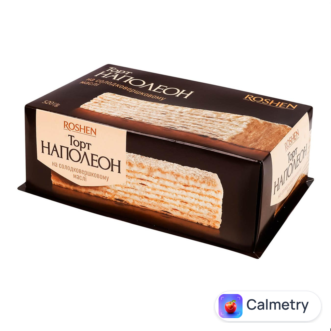 Торт Roshen Наполеон на солодковершковому маслі 520г — фото продукту