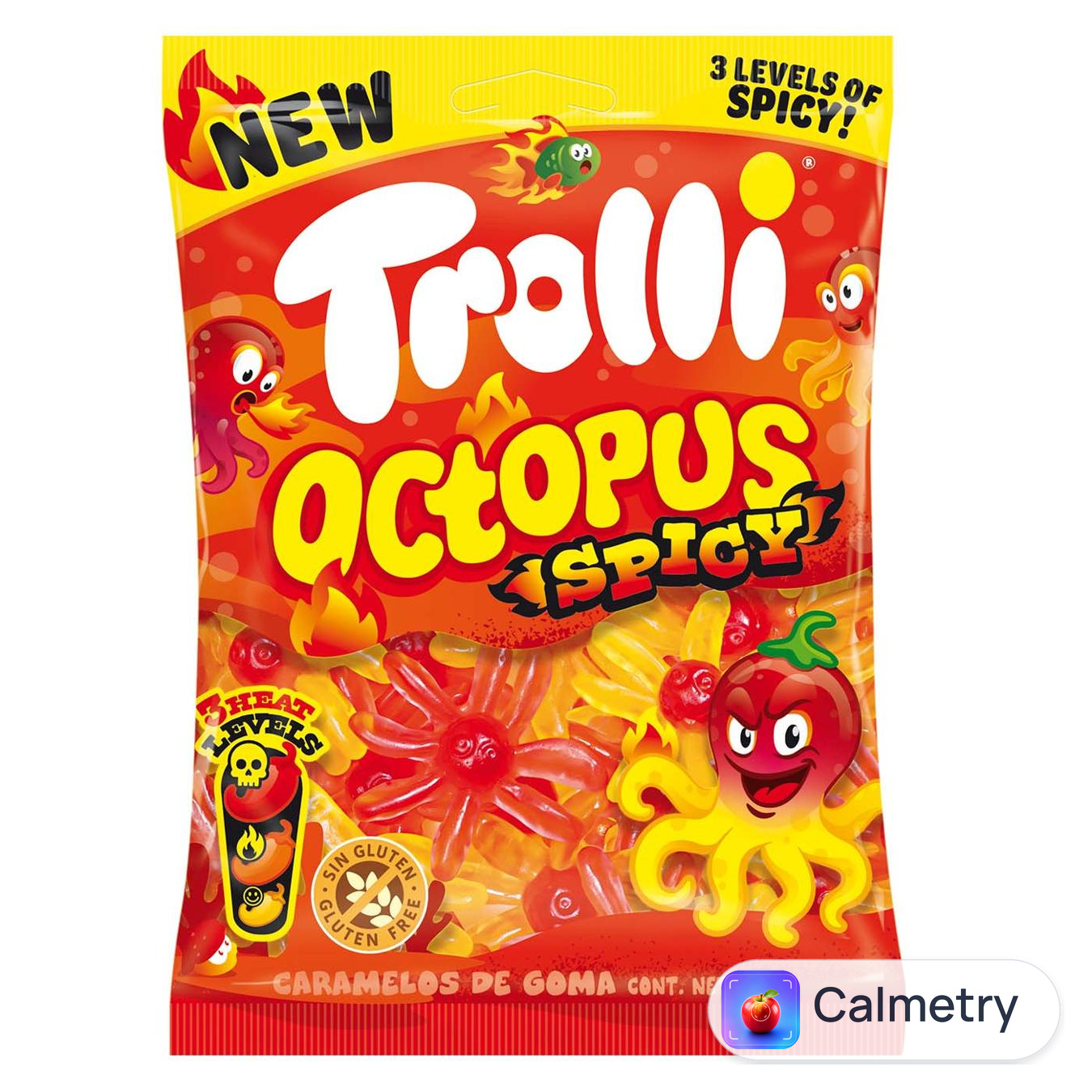Цукерки Trolli Восьминіг гострі 100г — фото продукту
