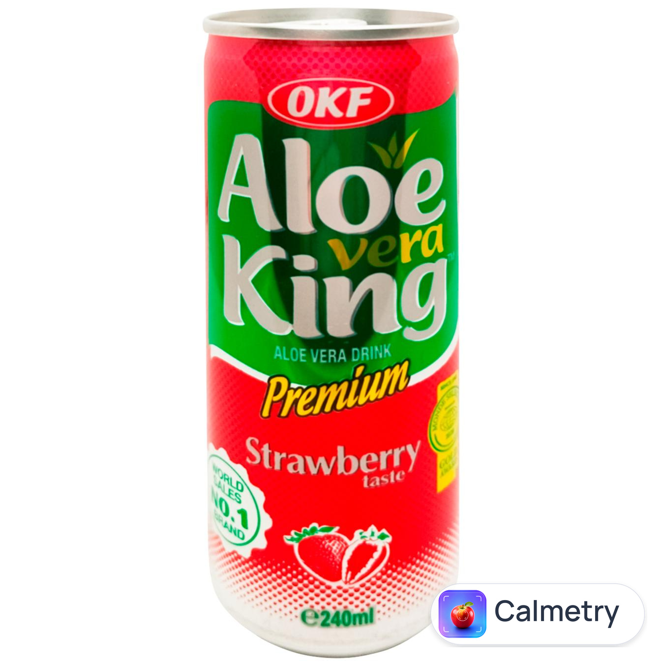 Напій газований OKF Aloe Vera King Полуниця 240мл