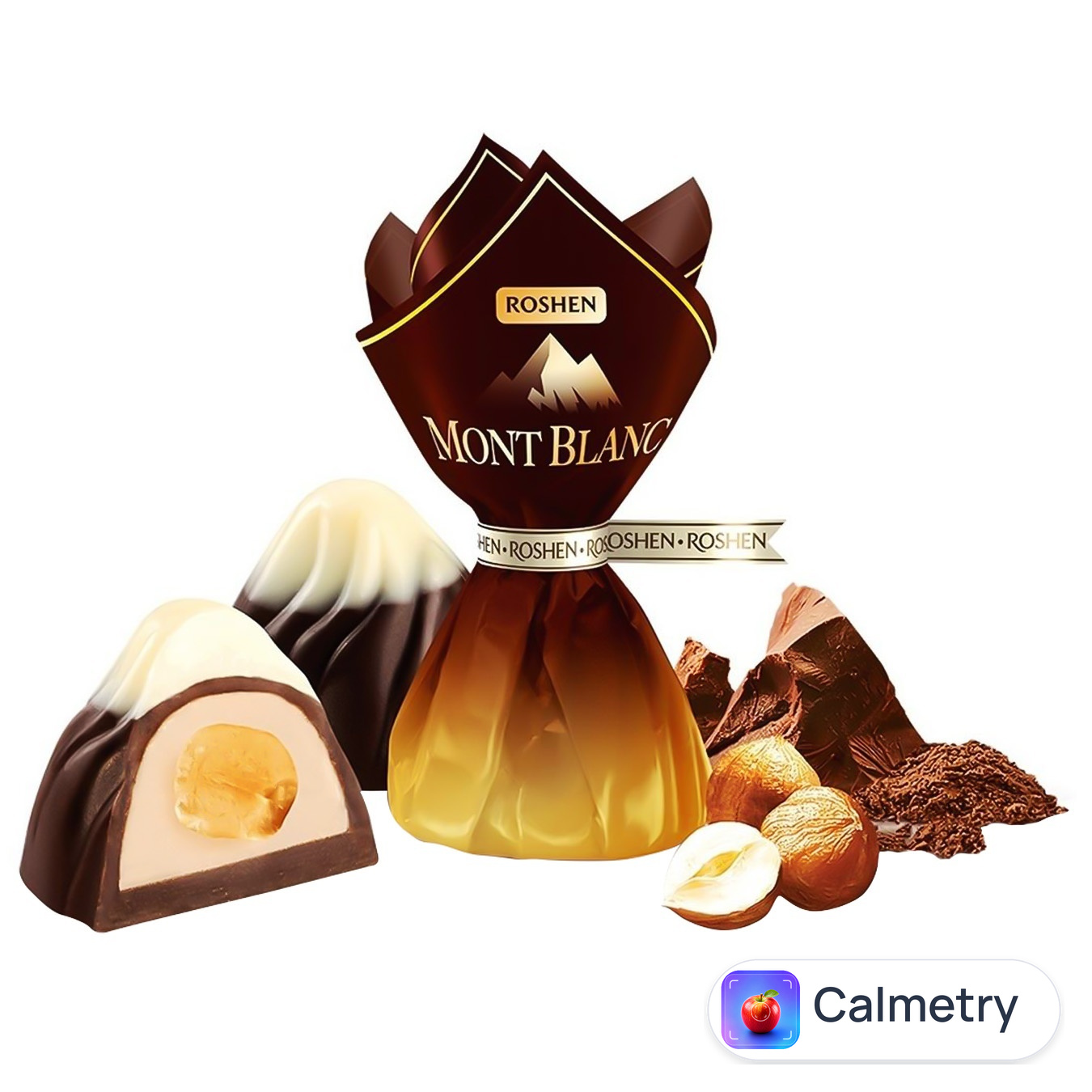 Цукерки Roshen Mont Blanc з цілим лісовим горіхом
