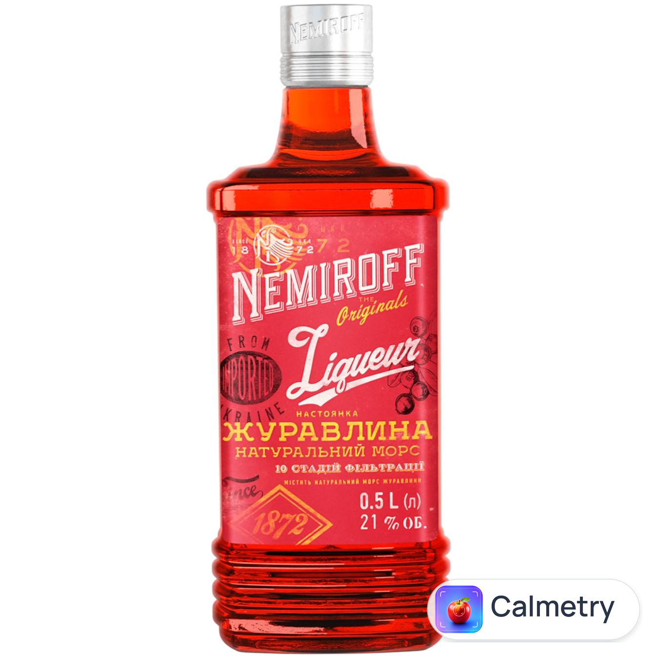 Настоянка Nemiroff Журавлина 21% 0,5л — фото продукту