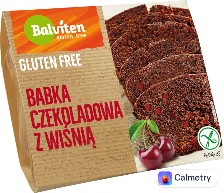 Кекс без глютену шоколадний з вишнею Balviten 220 г