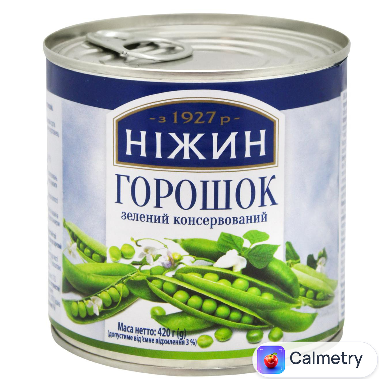 Горошок зелений Ніжин 420г — фото продукту