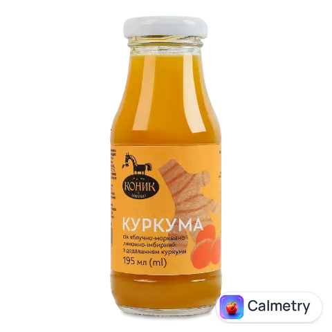 Сік «Лавка традицій» «Коник» яблучний з куркумою 0,195л